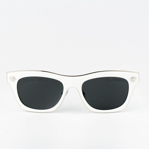 NEW Versace VE2272 314/87 White Dark Grey Square Women Sunglasses main image 9